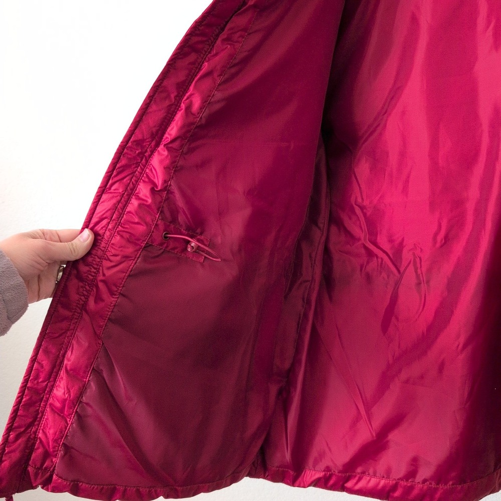 Gap ColdControl Max Puffer Jacket Berry Red Hoode… - image 11